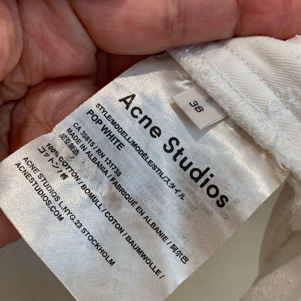 Acne Women's White Jeans - Picture 4 of 7